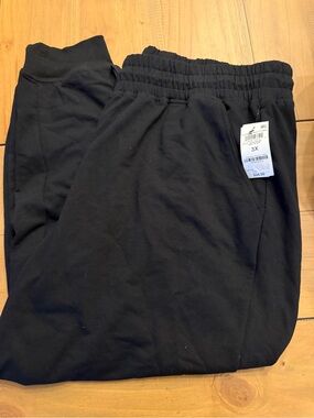 Ideology Women's Black Elastic-Waist Track Joggers with Pockets
